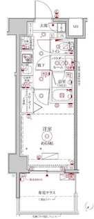 クレイシアIDZ横浜NORTHベイフロントヒルズ【1階】の間取り