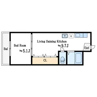 小出マンション【5階】の間取り