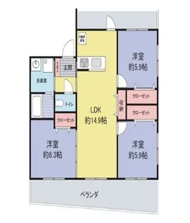 アヴァンセ松島【3階】の間取り