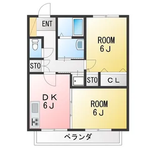 ハイツ若宮【2階】の間取り