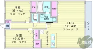 メビウスエース【1階】の間取り