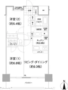 イストワール【8階】の間取り
