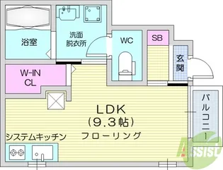 メトロコート六丁の目【1階】の間取り
