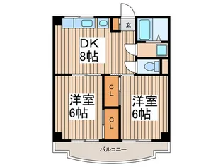 つきみ野ハイツ【2階】の間取り