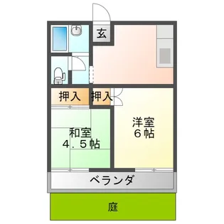 コーポナカミヤ【1階】の間取り