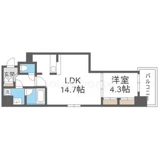 SUNREGIS NAMBA【11階】の間取り