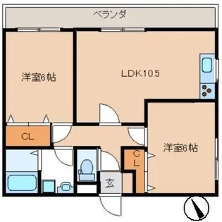 レレーヴ アクア【4階】の間取り
