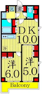 ルーブル五反野弐番館【3階】の間取り