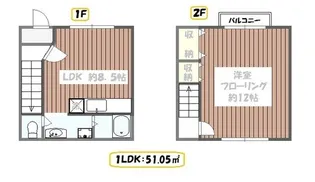 シャンブル江戸川VIIIの間取り