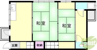 長田区宮丘アパート北棟【2階】の間取り