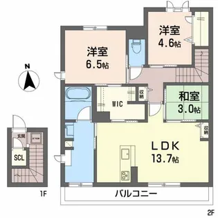 シャーメゾン樹【2階】の間取り