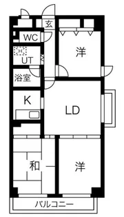 ベルコート加古川【2階】の間取り