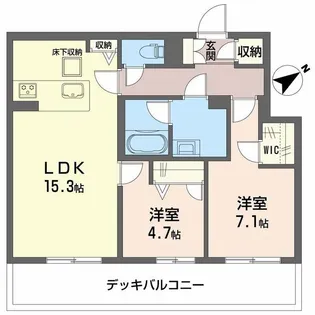 メゾン カルム【1階】の間取り