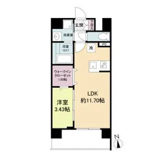 WORVE吹田江坂【8階】の間取り