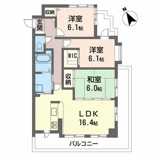 プリム ローズ【4階】の間取り