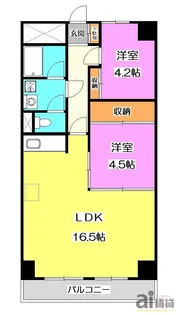 Sayama Flat (サヤマフラット)【4階】の間取り