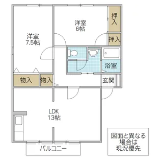 ガーデンヒルズ武田 A棟【1階】の間取り