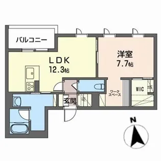 ラ・セゾン・クレール弐番館【3階】の間取り