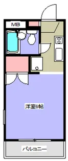 サンパレス矢部【1階】の間取り