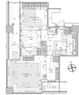 WORLD TOWER RESIDENCE ワールドタワーレジデンス【30階】の間取り