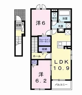 ヴォナ フォルトゥーナII【2階】の間取り