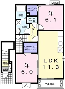 花水木 一番館【2階】の間取り