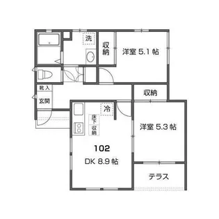 FLATS等々力【1階】の間取り