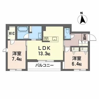 輝 阪南町【2階】の間取り