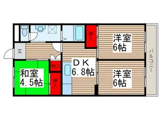 宮山第二コーポラス【1階】の間取り