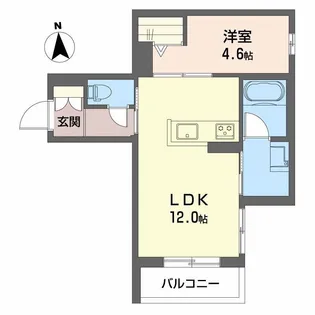 ユイロ中津【2階】の間取り