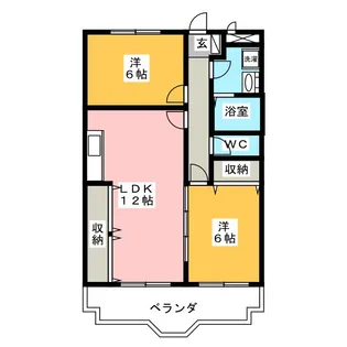 グリーンハイツ【2階】の間取り