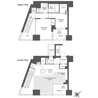 コンフォリア新中野【9階】の間取り