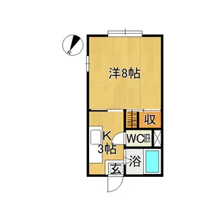 リバーハイツ【1階】の間取り