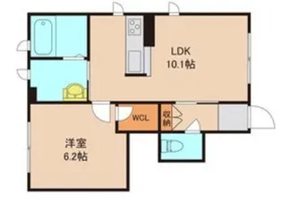 レヴリ ボヌールB【1階】の間取り