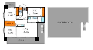 コンプレートSEKIJOU【14階】の間取り