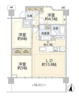 パークシティ高田馬場【2階】の間取り
