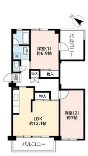 URポートアイランド【9階】の間取り