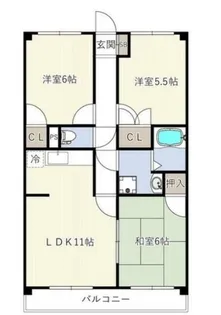 INOVE武蔵砂川【6階】の間取り