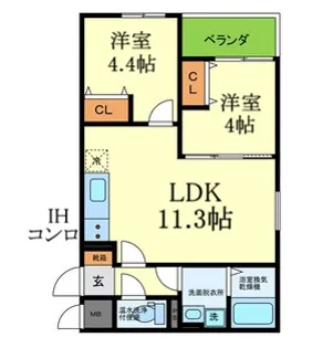 レジーナ本町【2階】の間取り