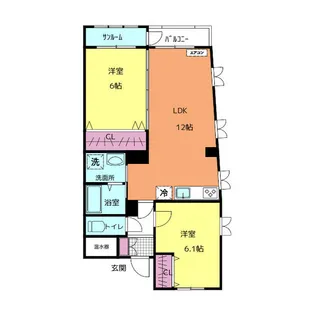 ガーデンパレス【3階】の間取り