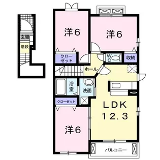 ルシェリアI【2階】の間取り