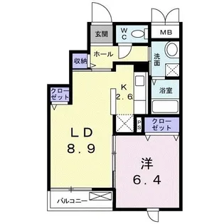 ソラティオ【3階】の間取り