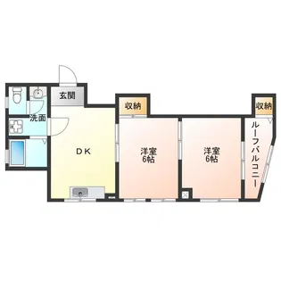 福井マンション【2階】の間取り