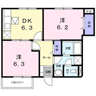 ポップス・F【1階】の間取り