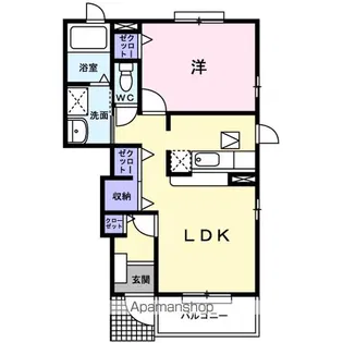 ソレイユメゾンB棟【1階】の間取り