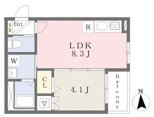 SCOURT南巽【1階】の間取り