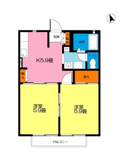 フ・ミール【2階】の間取り