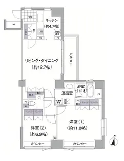 アビティ目黒【4階】の間取り