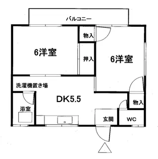 第二コーポオガタ【2階】の間取り