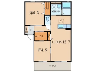 福岡県北九州市小倉北区赤坂1【アパート】の間取り
